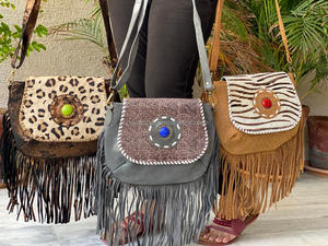 Bolso de Mano de Cuero Auténtico de Diseñador de Lujo con Hebilla y Flecos, Bolso Cruzado de Cuero Genuino de Marcas Famosas para Mujer, Bolsos de Estilo Occidental - Product Image 2