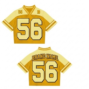 Best Seller Custom Football Jersey Football Uniform Crop Jersey Top Custom Cropped Tee Shirt - Product Image 1