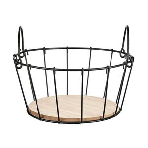Bowl Shape Round Black Metal Fruit <b>Basket</b> for Bread <b>Vegetables</b> and Snacks Storage - Product Image 6