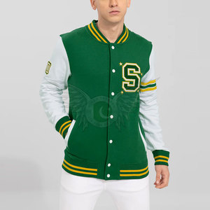 Men's Varsity Jacket Classic Baseball Style Wool Blend Letterman Jacket with Ribbed Cuffs Custom <b>Logo</b> Men Varsity Jacket - Product Image 6