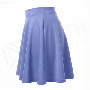 Women A-Line Mini <b>Skirt</b> Solid Color <b>Elastic</b> <b>Waist</b> Comfortable Polyester <b>Skirt</b> All Seasons Wear - Product Image 4