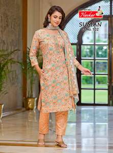 Nouvelle collection de Maruti Fashion : Kurta indienne et pakistanaise en coton imprimé numérique, élégante, pour femmes, idéale pour les fêtes et les mariages, avec pantalon et Mal Mal - Product Image 5