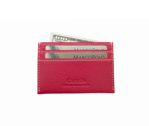 [แนะนำเป็นอย่างยิ่ง] กระเป๋าสตางค์ใส่บัตรหนังแท้ Castello จากอิตาลี ดีไซน์บางเฉียบ โลโก้ปั๊มนูน  สำหรับทั้งชายและหญิง ซับในโพลีเอสเตอร์ ช่องใส่ของหลากหลาย - Product Image 3