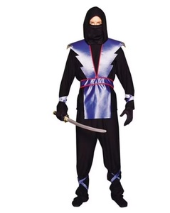 Disfraz de Ninja con Máscara de Anime Japonés, Clásico para Niños, con Correas Rojas y Ropa Negra, Venta al Por Mayor - Product Image 3