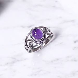 925 Sterling <b>Silver</b> Oval Turquoise Gemstone Vintage Statement <b>Ring</b> Handmade Bohemian Jewelry Fine Jewelry Bezel <b>Set</b> For Women - Product Image 3