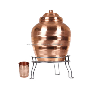 Dispensador de agua de cobre de diseño elegante de calidad superior Tanque de agua de almacenamiento en soporte de acero con vidrio de cobre a precio de mercado - Product Image 6