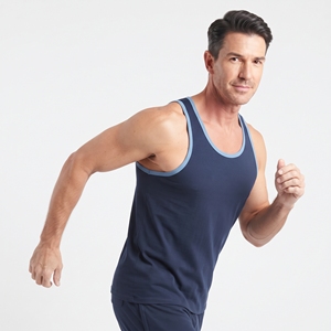 Camiseta Deportiva sin Mangas para Hombre, Color Azul Marino, Transpirable, para Gimnasio, Fitness, Entrenamiento Atlético - Product Image 4