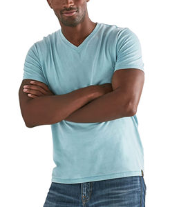 Nuevo modelo de verano, ropa de calle para hombre, camisetas de alta calidad, cuello en V, manga corta, camisetas lisas con cuello en V para hombre - Product Image 1