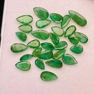 Esmeralda natural de Zambia, corte pera, 19.54 quilates, lote de piedras preciosas de buena calidad, buen brillo, color verde agradable, pulido perfecto para joyería. - Product Image 4