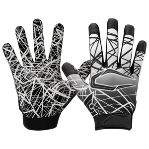 Custom American Football Grip <b>Gloves</b> Adjustable Velcro Wrist Strap Custom Silicone Logo <b>Print</b> Non Slip Adult Training <b>Gloves</b> - Product Image 5