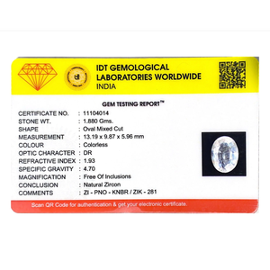 Zirconia Blanca Natural, Gema Suelta de 9.4 Quilates, Corte Pera, Ovalado y Trillón para Joyería Fina - Product Image 4