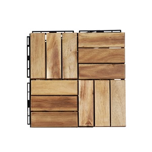 Acacia Hardwood Interlocking <b>Deck</b> Tiles 12 X 12 Outdoor Flooring For Patio Pool Side - Product Image 3