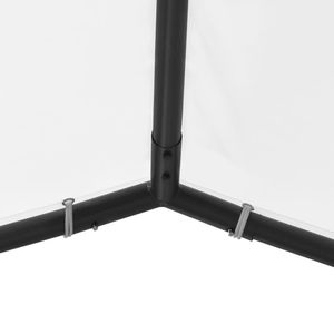 Gazebo in Tessuto Bianco con Rivestimento in PA e Struttura in Acciaio per Pergola e Riparo Esterno - Product Image 5