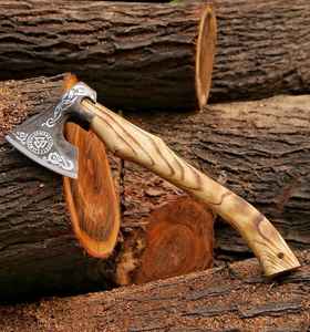 Haches Viking Industrielles de Haute Qualité, Forgées à la Main en Acier à Haute Teneur en Carbone, Grade Professionnel Premium avec Fourreau – Vente Chaude - Product Image 6