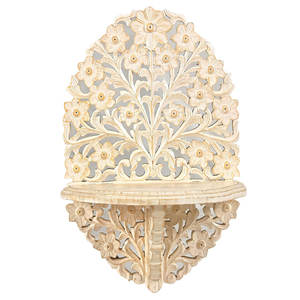 Estante de pared de madera moderno y atractivo para decoración del hogar, adecuado para sala de estar y oficina. - Product Image 1