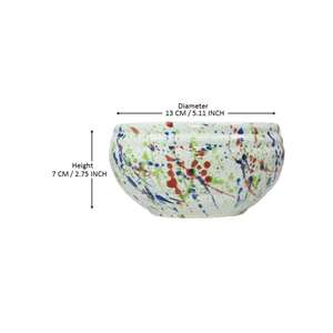 Small Multi Ceramic <b>Pot</b> Planter with Drain Holes for <b>Succulents</b> Decorative Indoor Outdoor Gamla for Balcony Home Office - Product Image 3