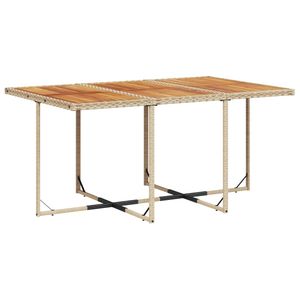 Conjunto de Comedor Plegable para Patio de 10 Personas, Ratán Sintético PE Beige, Juego de 10 Muebles de Jardín - Product Image 3