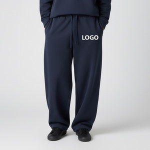 Jogging personnalisés pour hommes, style streetwear, en toile 100% coton, avec impression sérigraphique personnalisée, pour les séances d'étirement. - Product Image 5