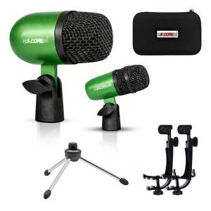 Kit de Micrófonos Profesionales de Condensador Cardioide XLR de 5 Núcleos para Conga, Snare y Tom - Product Image 1