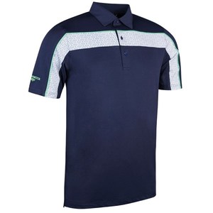 Chemise à manches courtes bleue pour homme, tricotée, 100% polyester, style décontracté, séchage rapide, coupe classique - Product Image 3