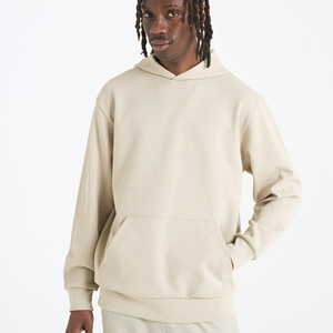 Sweat à capuche personnalisé pour homme, 100 % coton, coupe ample oversize, broderie 3D, poche, 430g, anti-plis, respirant, style streetwear - Product Image 1