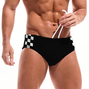 Shorts de bain pour hommes de qualité supérieure, tissu 100% polyester, taille élastique décontractée, séchage rapide, écologiques, imperméables - Product Image 4