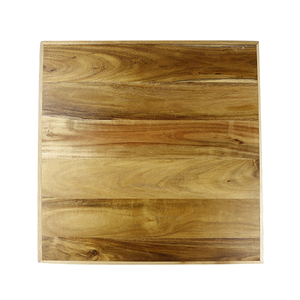 Bandeja de Servir Cuadrada Moderna de Madera de Acacia, Bandeja Decorativa Rústica Natural con Asas de Metal de Cobre para el Hogar y Hoteles - Product Image 3