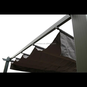 Pergola esterno moderno su misura 3x4 m in alluminio tubo scorrevole <span class=keywords><strong>giardino</strong></span> parete laterale Gazebo mobili da esterno per campeggio ponteggi - Product Image 5