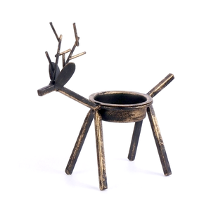 <b>Top</b> Trending Minimalist Deer Candle Holder Modern Black Metal Scandinavian Artistic Candle Stick Holder Customized Size - Product Image 5