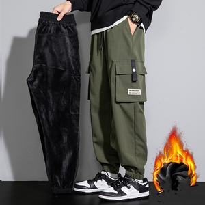 2023 hiver hommes Y2K Vintage Baggy pantalon épaissir chaud polaire Cargo cheville-longueur Joggers sarouel pantalon surdimensionné pantalon - Product Image 6