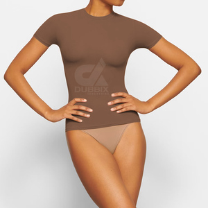 Nueva Colección 2026 de Ropa Femenina de Alta Calidad al por Mayor, Camisetas de Manga Corta, Camisetas sin Mangas con Cuello Redondo, 100% Algodón - Product Image 4