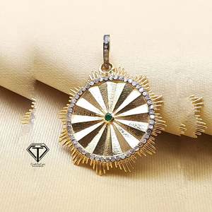 จี้เพชรทรงปาเว่รับรองโดย IGI เงินแท้ 925 เครื่องประดับทางศาสนา - Product Image 1