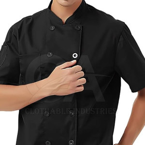 Veste de chef de cuisine confortable pour usage quotidien en restaurant, veste de chef exécutive de luxe avec passepoil de couleur personnalisée, professionnelle - Product Image 6
