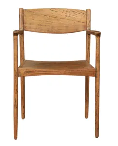 Kursi makan perabotan kayu jati kursi berlengan kayu kursi kafe kursi jati furnitur Modern kualitas terbaik