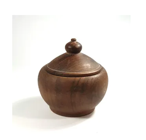 Pot à sucre en bois personnalisé pour mariage, récipient à sel et épices, bols pour la maison et la cuisine, pot à sucre en bois avec logo personnalisé - Product Image 1