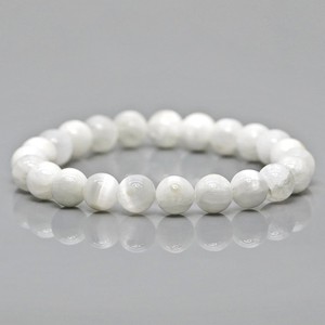 Natural Selenite 8mm Smooth Round AA Grade Gemstone Beads <b>Stretch</b> <b>Bracelet</b> Healing Jewelry Wholesale - Product Image 5