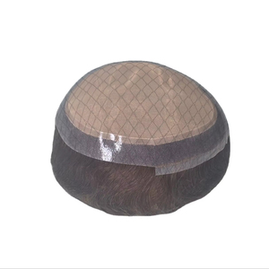 Couleur du modèle Silk Pro #   Perruque toupet 4 Remy en cheveux humains pour hommes avec patchs capillaires et insertion sans aiguille - Product Image 1