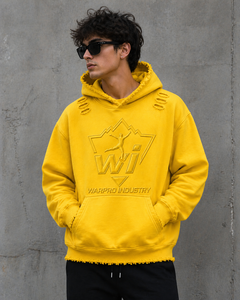 Sudadera Urbana Lavada para Hombre, con Efecto Desgastado, Básica, de Algodón Relajado, Estilo Urbano, Conjunto de Ropa Premium para Exteriores - Product Image 3
