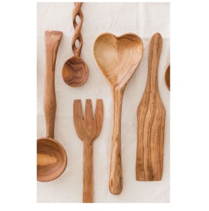 Produit fait main, écologique, compatible lave-vaisselle, ustensiles à salade, cuisine à domicile, fabriqué en Inde - Product Image 5