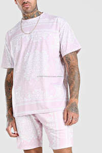 2024 hommes unisexe imprimé Twin Set Logo personnalisé manches courtes Slim Fit % coton deux pièces Top vente en différentes couleurs - Product Image 2