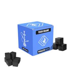 OEM Private Label Shisha Hookah Briquette Cube de charbon de bois 100% charbon de bois naturel de noix de coco Premium à faible teneur en cendres à longue combustion - Product Image 1