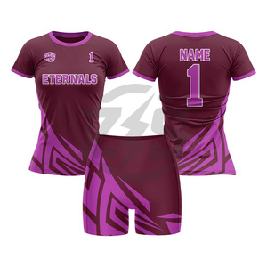 Women's Volleyball Jersey Set Sublimation Print Blue Green Breathable Polyester Uniform - Product Image 6