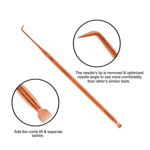 Outil de levage de cils avec étiquette personnalisée, séparateur de cils en acier inoxydable, extension permanente pour femmes, accessoires de beauté - Product Image 2