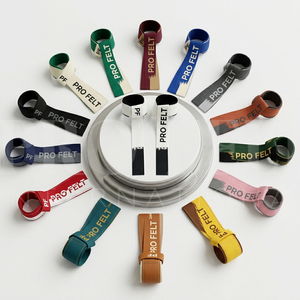 Sangles de levage personnalisées avec logo de marque, en sangle de coton à double boucle, pour l'haltérophilie, l'entraînement en salle de sport et les vêtements de fitness - Product Image 1