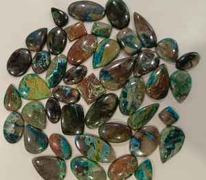 Azurita Verde Natural, Corte Ovalado, Cabujón, Piedra Preciosa Suelta |   Piedra Pulida para Joyería |   Proveedor Mayorista a Granel en India - Product Image 4