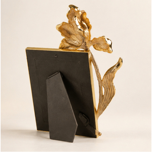 Antique <b>Gold</b> Metal Modern Embossed Tulip Flower Photo <b>Frame</b> European Style Durable Eco-Friendly Desktop Tabletop Decoration - Product Image 3