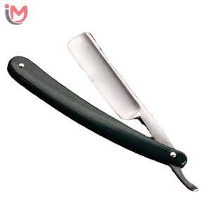 Wholesale Classic Retro Barber Folding <b>Straight</b> <b>Razor</b> with High Carbon Steel Blade and Green ABS Handle for Face Use OEM Service - Product Image 1