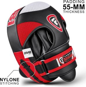 Gants de boxe d'arts martiaux rapides Farabi en cuir véritable avec sangle auto-agrippante personnalisable de qualité supérieure pour la MMA – Vente en gros - Product Image 3