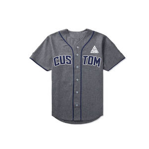 Camiseta de Béisbol Personalizada 2025 para Hombre, Negra, con Botones, Bordada en la Parte Delantera, Uniforme Deportivo, Venta al Por Mayor, 100% Orgánica - Product Image 2