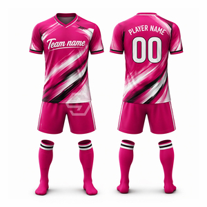 Maillot de football personnalisé en mesh respirant, col en V, manches courtes, nom et numéros d'équipe, évacuation de l'humidité, coupe classique, unisexe, toutes tailles - Product Image 2